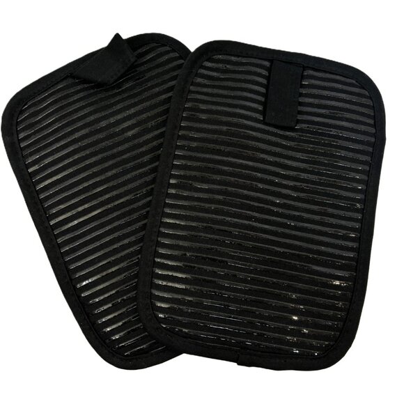 KitchenAid Beacon Non-Slip Pot Holder 2 pc Set Two-Tone Silver/Onyx Black NWOT - Picture 3 of 8